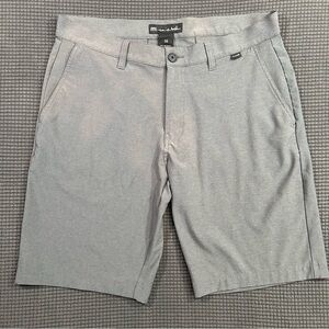 TravisMathew Golf Shorts Mens 34 Gray Performance Stretch 10 Inseam